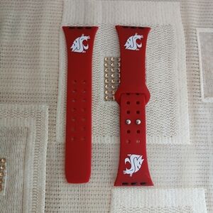 Washington State Cougars Personalized Silicone Apple Watch Band